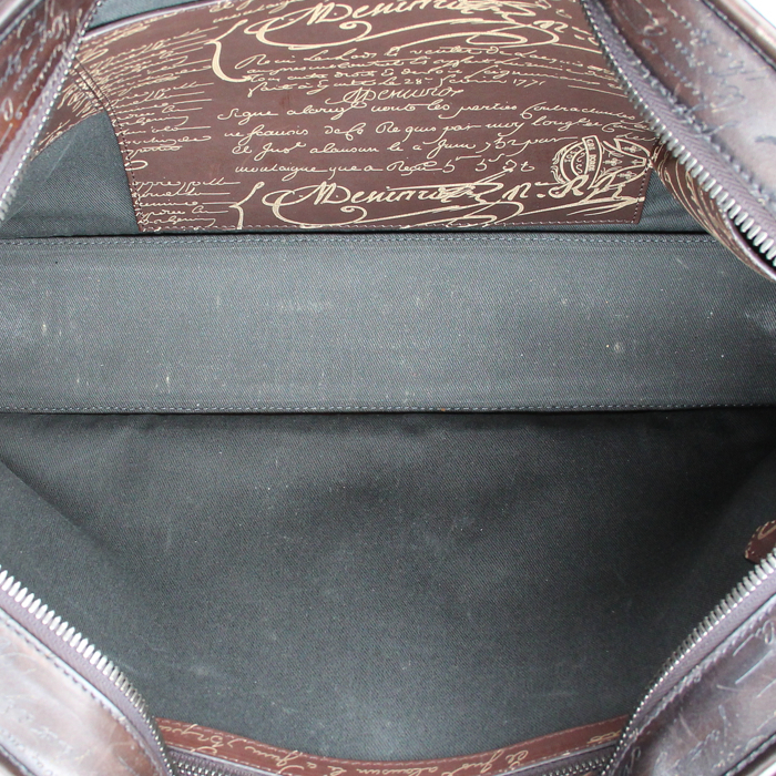 Berluti "Vitello Antico Scritto" in brown leather - Detail D2