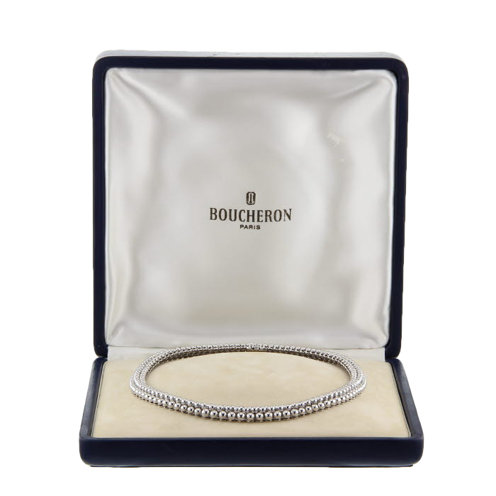 Boucheron collier Grains de Raisins en or blanc - Detail D1