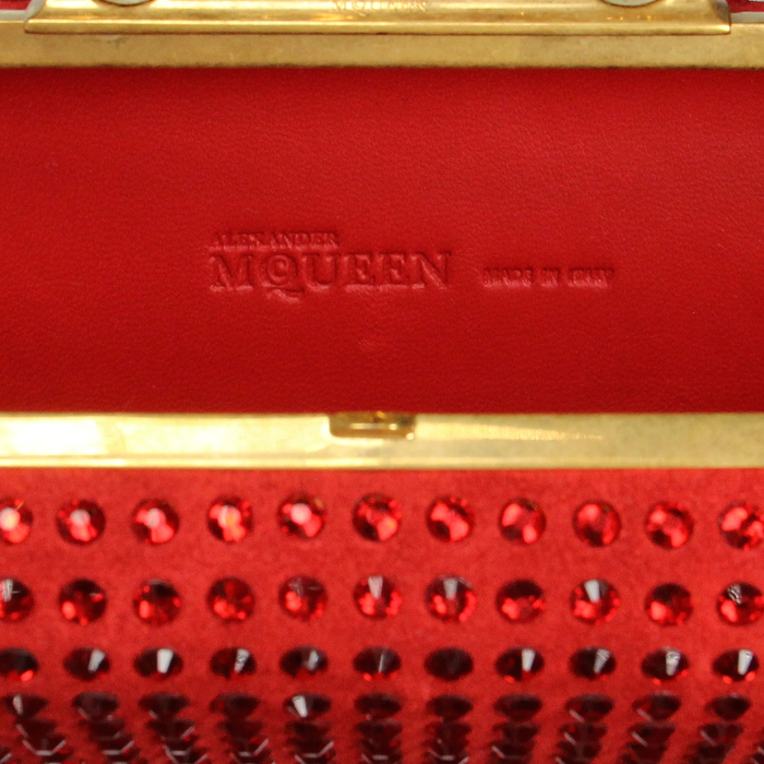 Alexander McQueen minaudière poing américain strassé rouge - Detail D3