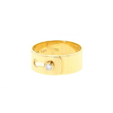 Dinh Van yellow gold and diamond Serrure ring