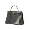 Hermès Kelly 35 cm in black crocodile - 00pp thumbnail