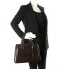 Hermes Pullman handbag in chocolate brown box leather - Detail D1 thumbnail