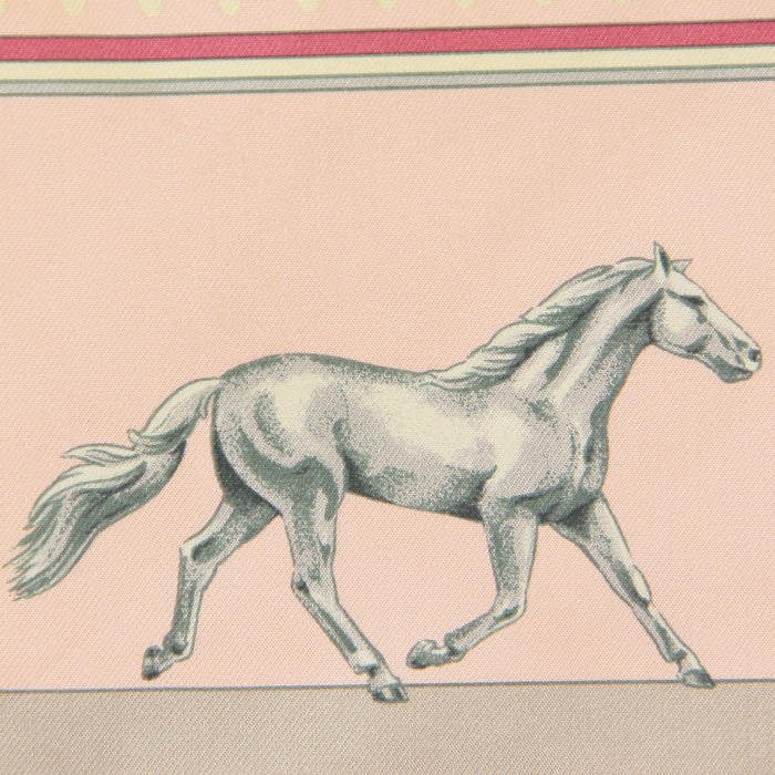 Foulard Hermes Carre Hermes in twill di seta verde rossa e nera con decori geometrici - Detail D1