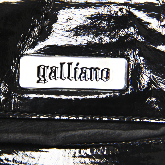 Galliano en cuir vernis noir - Detail D4