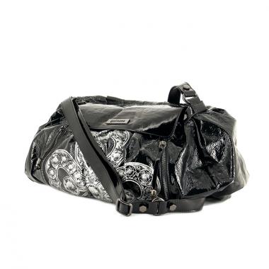 Galliano en cuir vernis noir