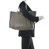 Barbara Rihl shopping bag in grey leather - Detail D1 thumbnail