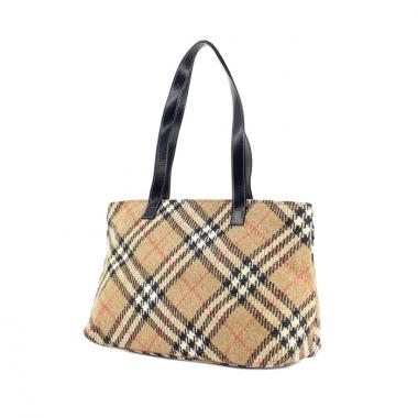 Burberry en laine Haymarket et cuir noir