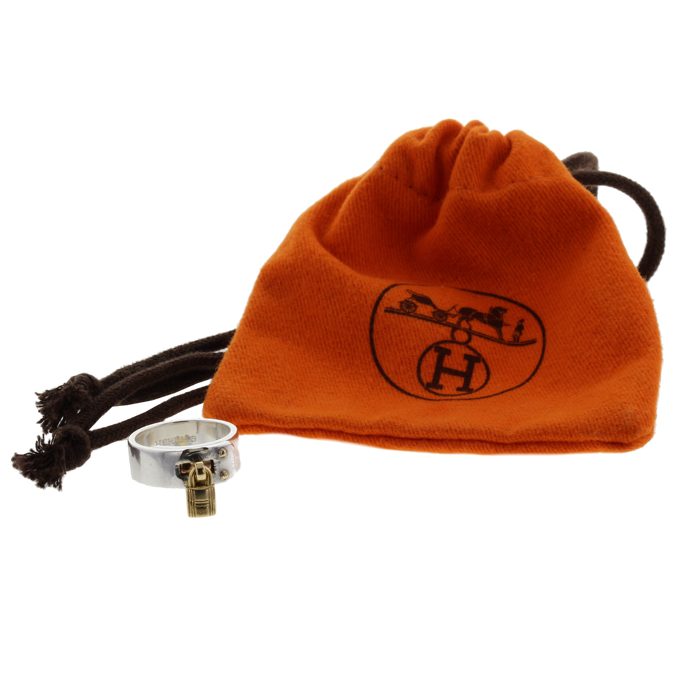 Hermès bague Cadenas en argent et or jaune - Detail D1