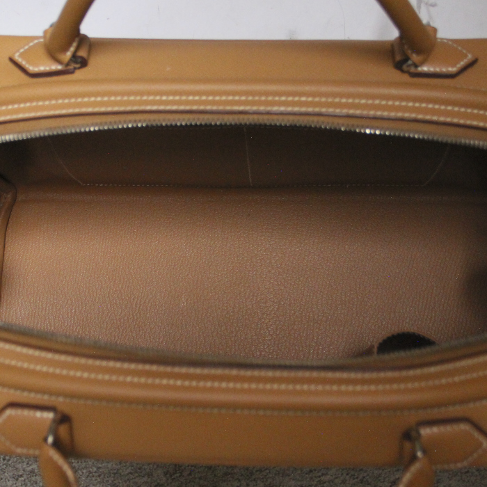 Hermès Sac En Vie en cuir Epsom marron - Detail D2