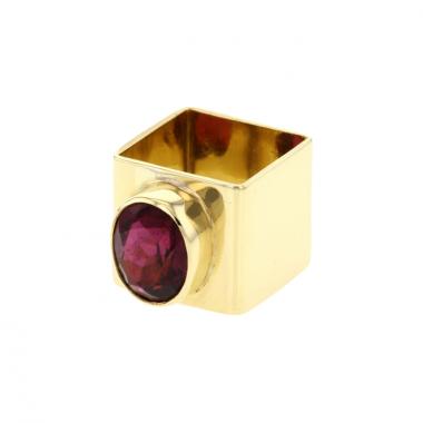 Dinh Van pour Cartier bague en or jaune et tourmaline 