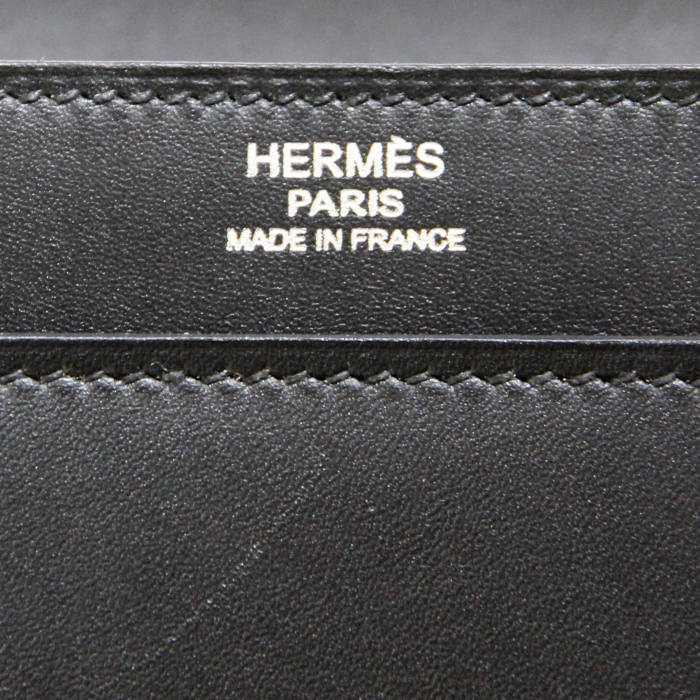 Borsa portadocumenti in pelle box nera - Detail D4