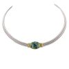 Fred steel, yellow gold and enamel Force 10 necklace - 00pp thumbnail
