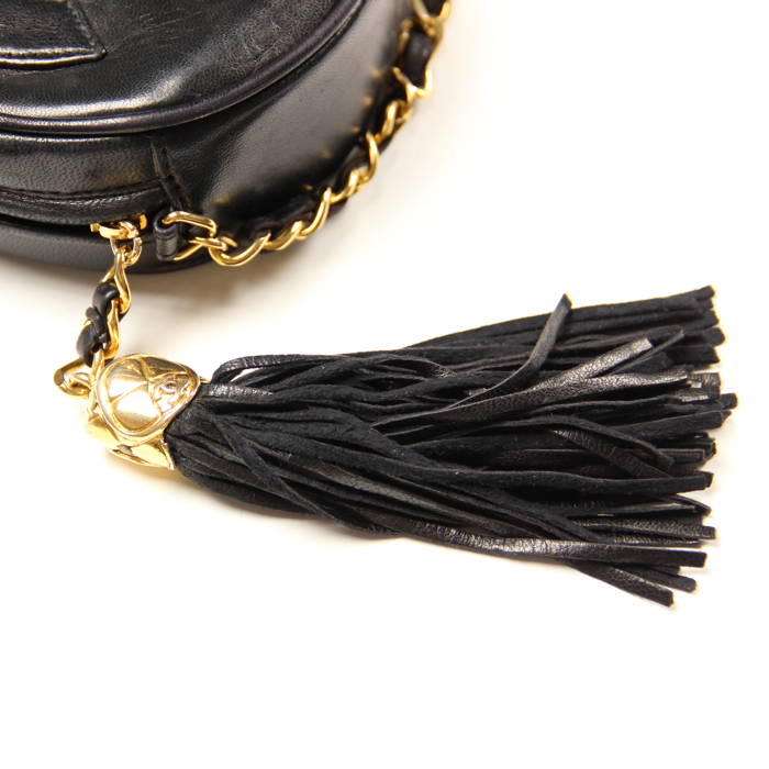 Chanel Vintage en cuir noir - Detail D2