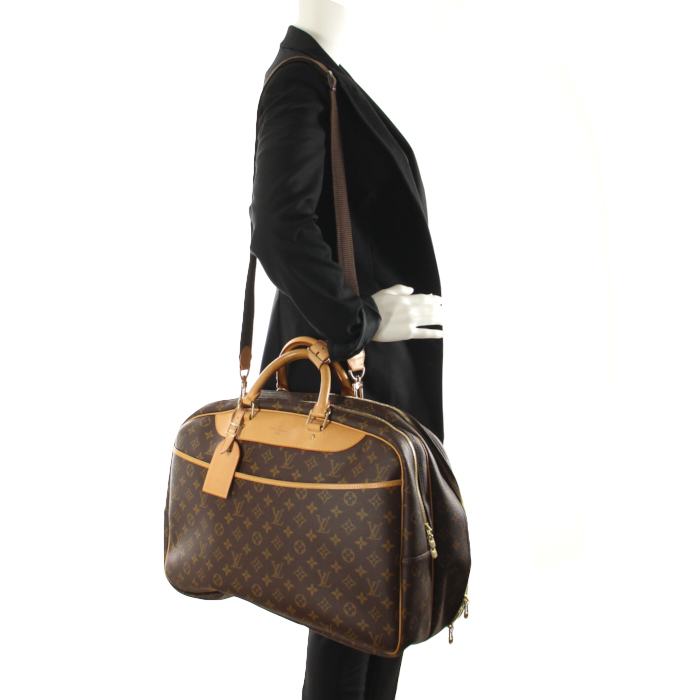 Louis Vuitton Alize 50 cm en toile monogram et cuir naturel - Detail D2
