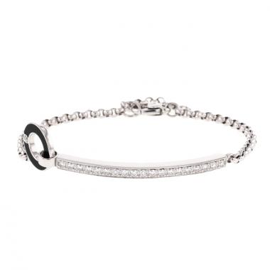 Bracciale in oro bianco e in diamanti