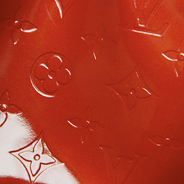 Borsa Reade modello piccolo in pelle verniciata monogram rossa - Detail D4