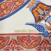 Foulard Hermes Carre Hermes in twill di seta rossa bianca blu e gialla con decori geometrici - Detail D1 thumbnail