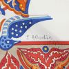 Foulard Hermes Carre Hermes en twill de soie rouge , blanc bleu et jaune - Detail D3 thumbnail