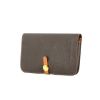 Hermès wallet Dogon in brown and orange leather - 00pp thumbnail