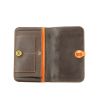 Hermès wallet Dogon in brown and orange leather - Detail D1 thumbnail