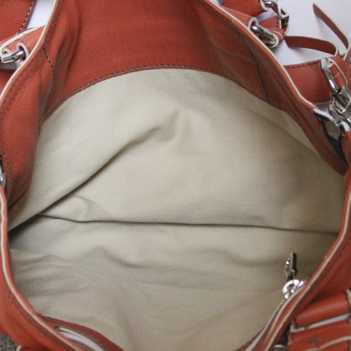 Chloé cabas en cuir orange - Detail D2