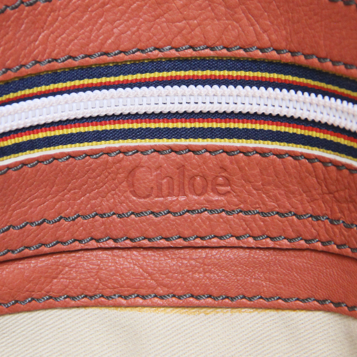 Chloé cabas en cuir orange - Detail D4