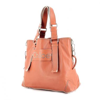 Chloé shopping bag in orange leather