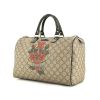 Gucci Speedy handbag in monogram canvas and black patent leather - 00pp thumbnail