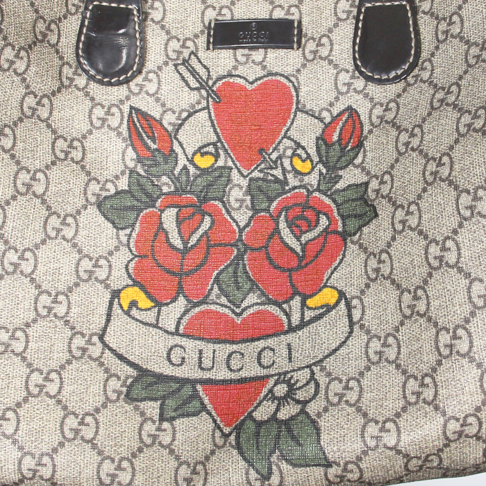 Gucci Speedy en lona monogram y cuero negro - Detail D4