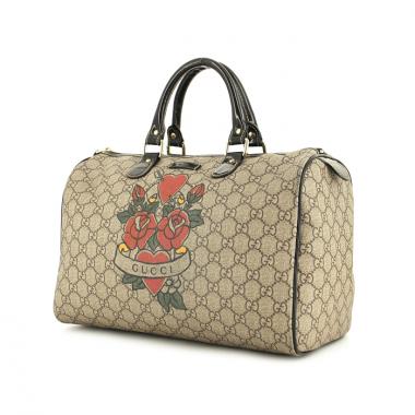 Gucci Speedy en lona monogram y cuero negro