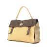 Muse Two large model bag in beige suede and brown leather - 00pp thumbnail