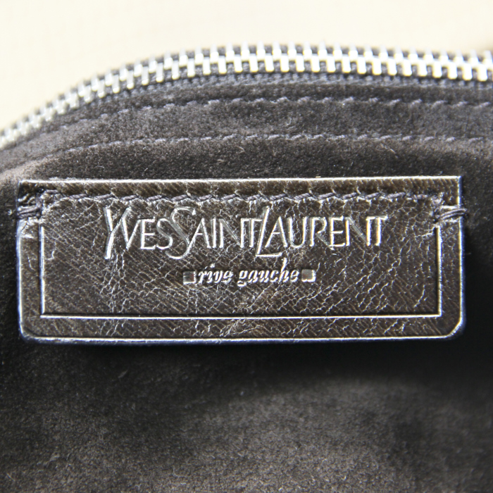 Sac Muse Two grand modèle en daim beige et cuir marron - Detail D3