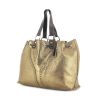 Yves Saint Laurent reversible shopping bag in gilt and brown leather - 00pp thumbnail