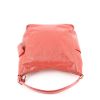 Shopping bag in pelle verniciata corallo - 360 Back thumbnail