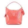 Shopping bag in coral patent leather - 360 thumbnail