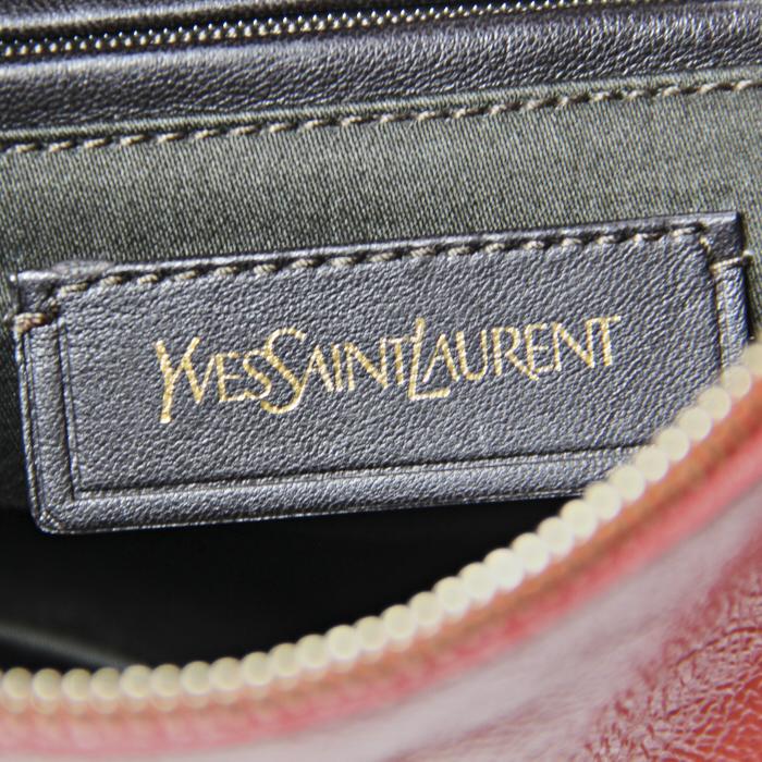 Shopping bag in pelle verniciata corallo - Detail D4