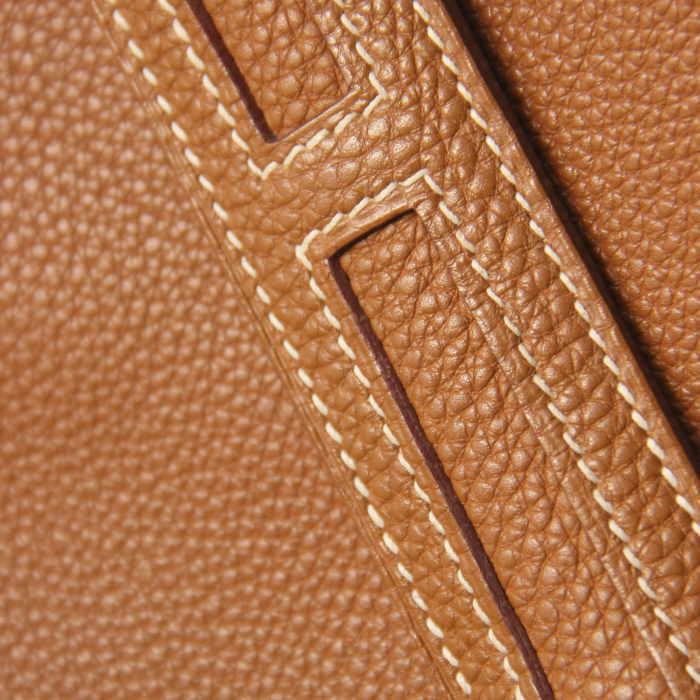 Bolso para llevar al hombro Berlingot en cuero marrón - Detail D4