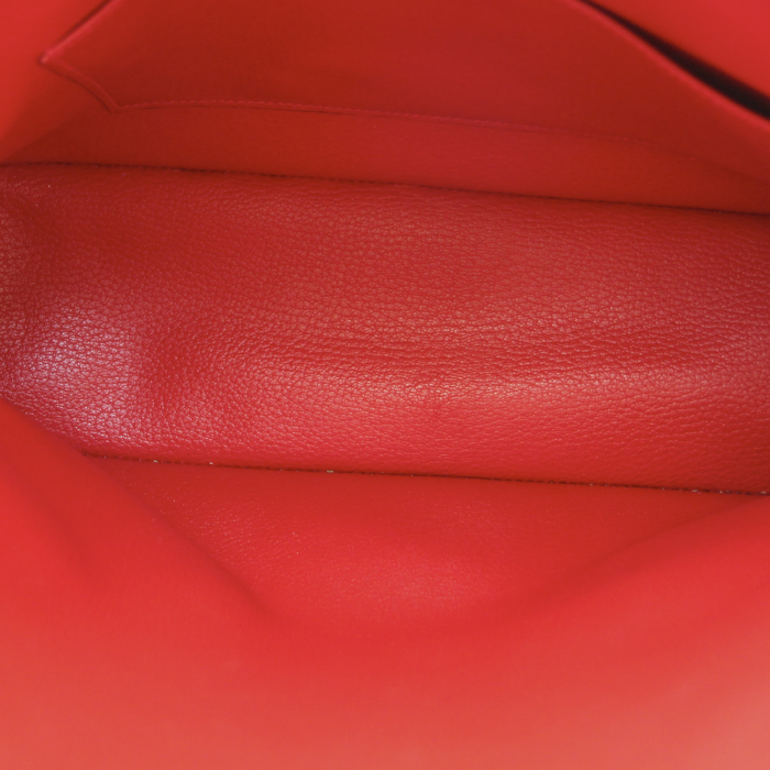 Hermès Escapade Handbag in red leather taurillon clémence - Detail D2
