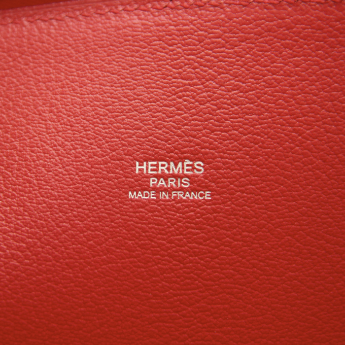 Hermès Escapade Handbag in red leather taurillon clémence - Detail D3