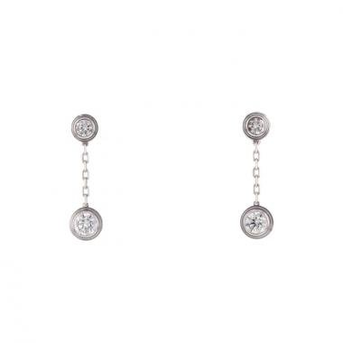 Cartier pendientes Diamant Léger en oro blanco y en diamantes