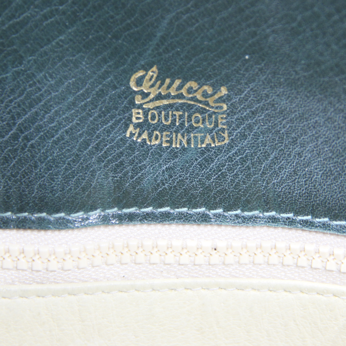 Handbag in suede and green leather - Detail D3