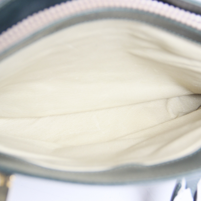 Sac à main en daim et cuir vert - Detail D4