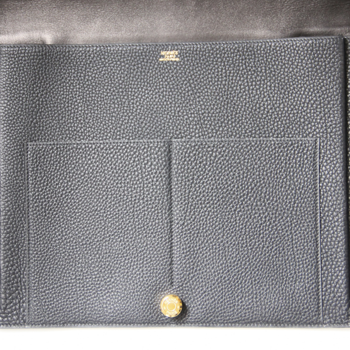 Hermès Dogon documents-holder in black leather - Detail D2