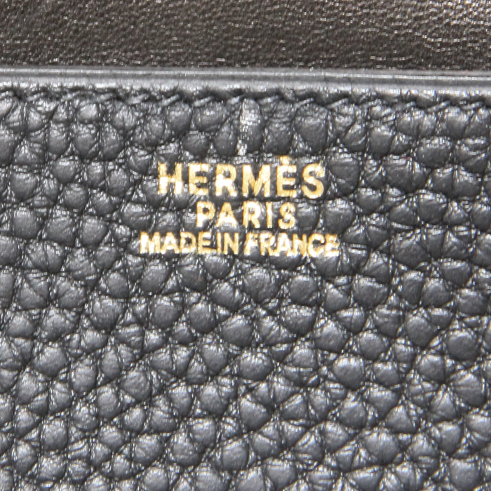Hermès Dogon documents-holder in black leather - Detail D4