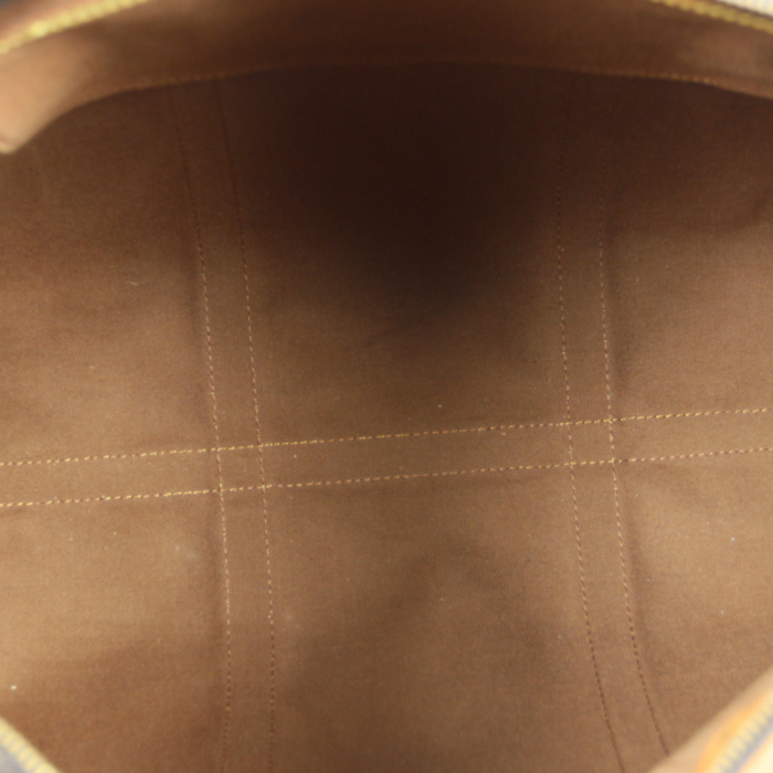 Bolsa de viaje Louis Vuitton Flanerie en lona Monogram y cuero natural - Detail D4