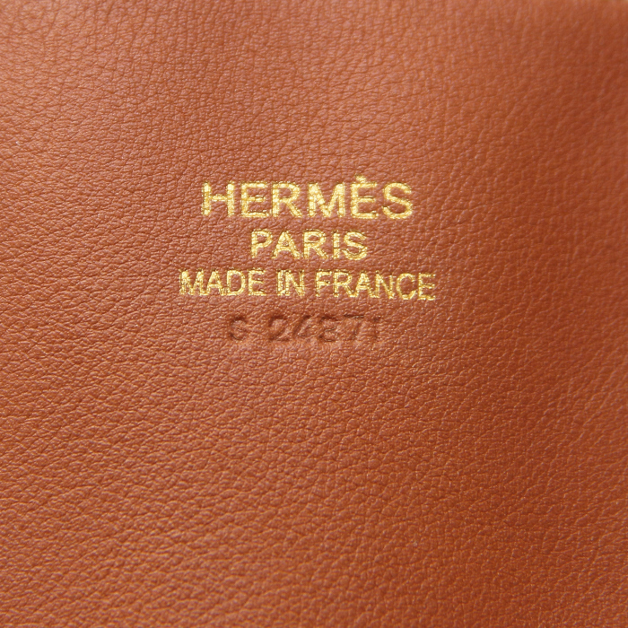 Double Sens small model shopping bag in brown leather - Detail D3
