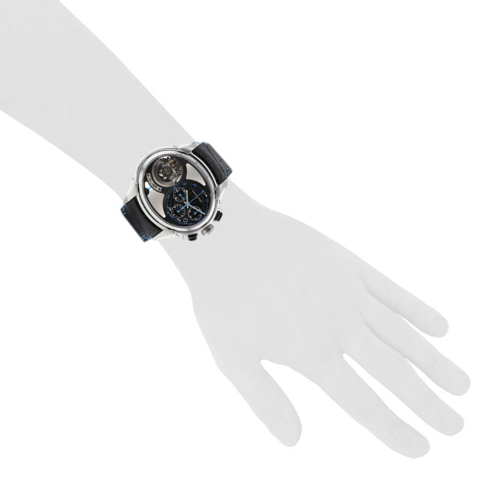 Hamilton Jazz master Pivotante skeleton in stainless steel circa 2000