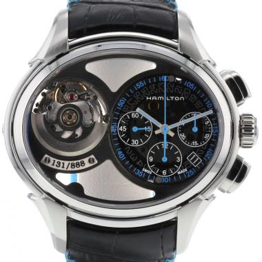 Montre Hamilton Jazz master Pivotante squelette en acier vers 2000