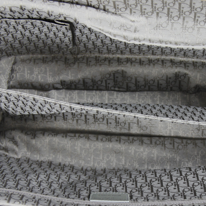 Dior Plissé in grey and beige leather - Detail D2