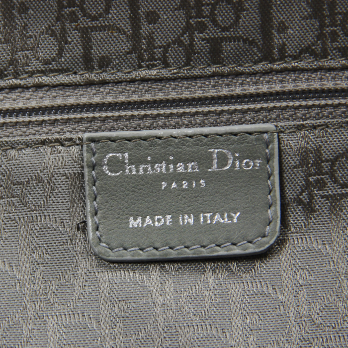 Dior Plissé in grey and beige leather - Detail D3